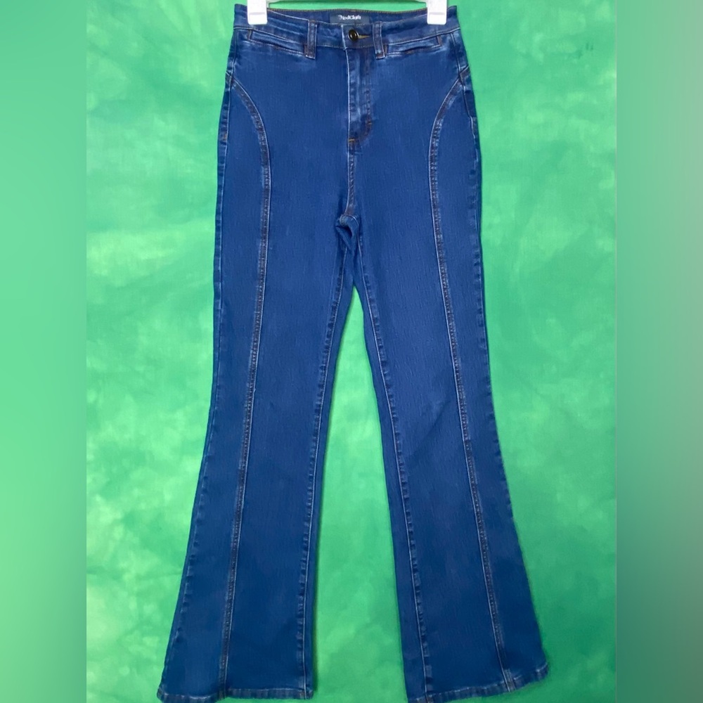 ModCloth denim bell bottoms, size 6R. Excellent condition
